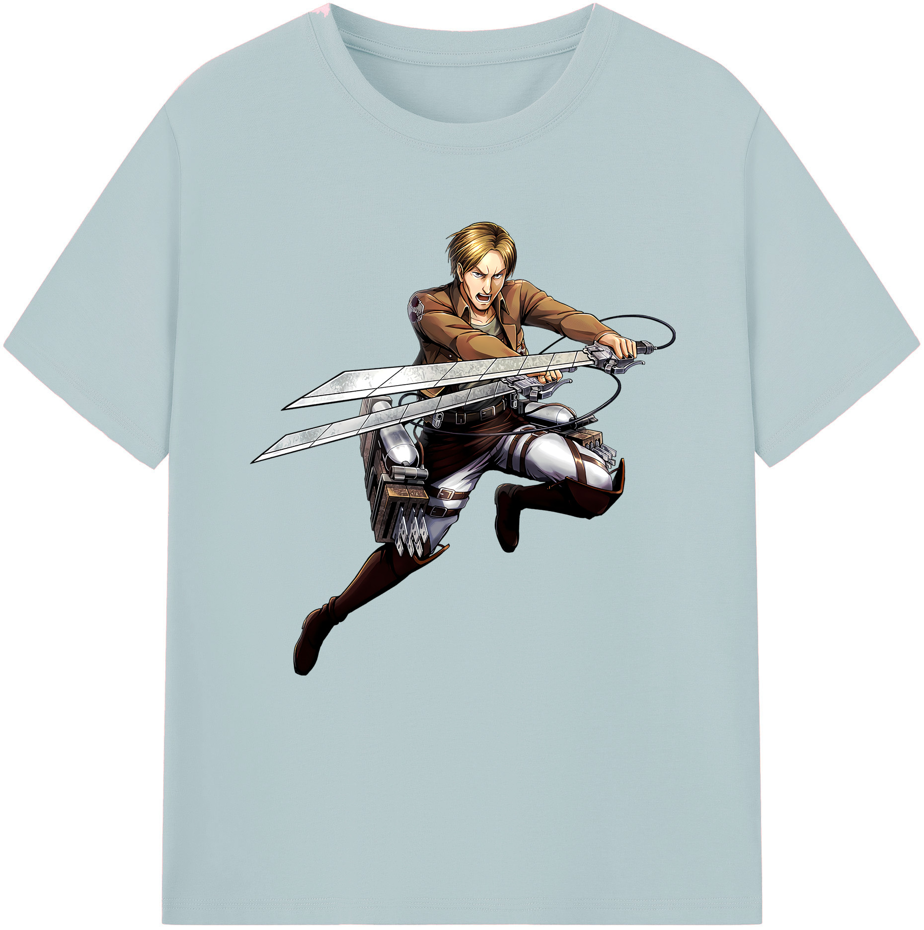 （画像用） 進撃の巨人 Attack on Titan 綿100％半袖Tシャツ（フロントプリント）